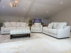 Oslo Sofa Beige Footstool - Sofa Sloth