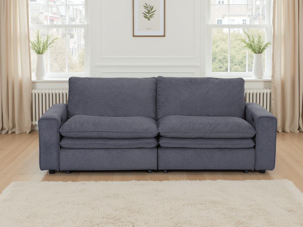 Horizon Cloud Grey Electric Sofa - Sofa Sloth