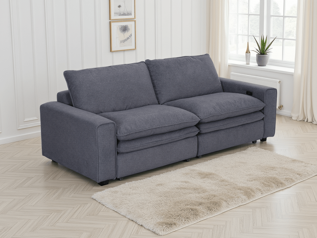Horizon Cloud Grey Electric Sofa - Sofa Sloth