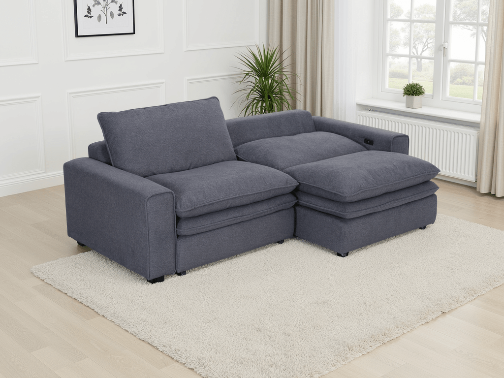 Horizon Cloud Grey Electric Sofa - Sofa Sloth