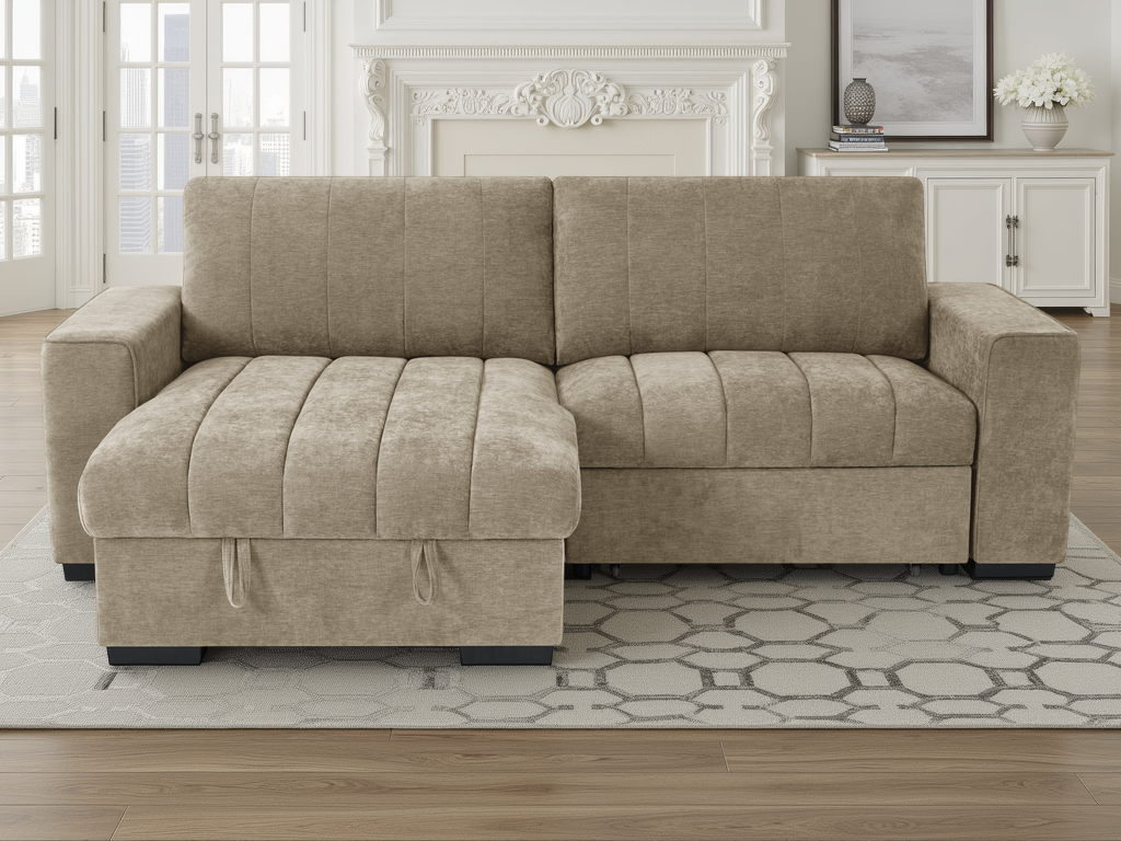 Fallow Sofabed Beige Universal Corner