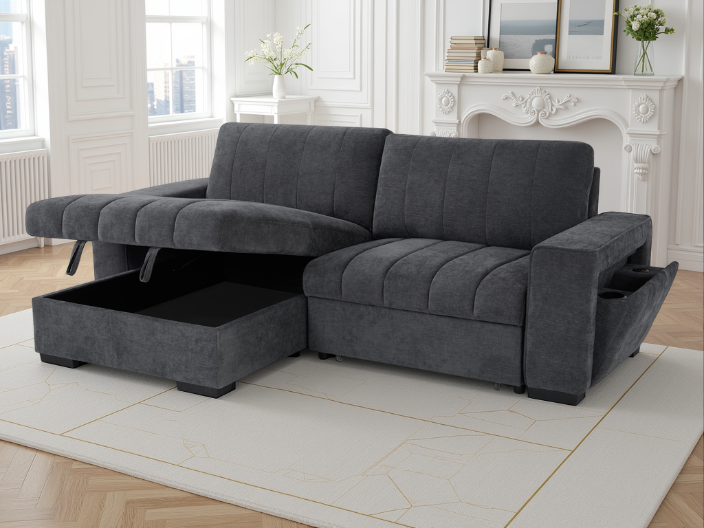 Fallow Sofabed Grey Universal Corner