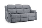 Jungle Electric Recliner 3 Seater Grey Fabric