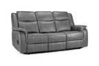 Jungle Electric Recliner 3 Seater Grey Leather