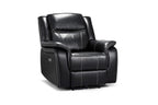 Jungle Electric Recliner Armchair Black Leather - Sofa Sloth