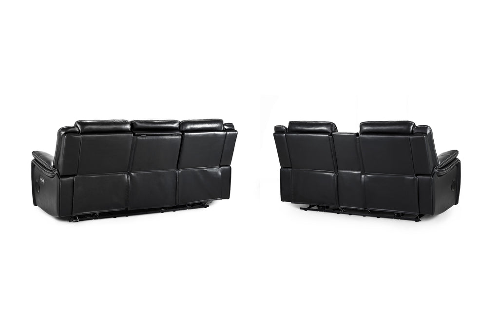 Jungle Electric Recliner Sofa Black 3+2 Set - Sofa Sloth
