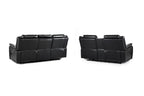 Jungle Electric Recliner Sofa Black 3+2 Set - Sofa Sloth