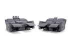 Jungle Electric Recliner Sofa Grey Fabric 3+2 Set - Sofa Sloth