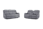 Jungle Electric Recliner Sofa Grey Fabric 3+2 Set - Sofa Sloth