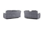 Jungle Electric Recliner Sofa Grey Fabric 3+2 Set - Sofa Sloth
