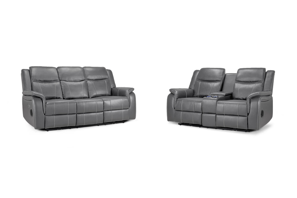 Jungle Electric Recliner Sofa Grey 3+2 Set - Sofa Sloth