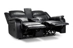 Jungle Electric Recliner 2 Seater Black Leather