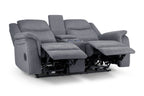 Jungle Electric Recliner 2 Seater Grey Fabric