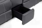 Jungle Electric Recliner 2 Seater Grey Leather - Sofa Sloth