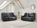 Jungle Electric Recliner Sofa Black 3+2 Set - Sofa Sloth