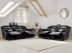 Jungle Electric Recliner Sofa Black 3+2 Set - Sofa Sloth