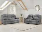 Jungle Electric Recliner Sofa Grey 3+2 Set - Sofa Sloth