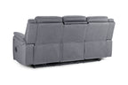 Jungle Electric Recliner 3 Seater Grey Fabric
