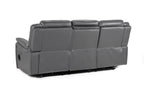 Jungle Electric Recliner 3 Seater Grey Leather