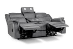 Jungle Electric Recliner 3 Seater Grey Leather