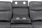 Jungle Electric Recliner 3 Seater Grey Leather
