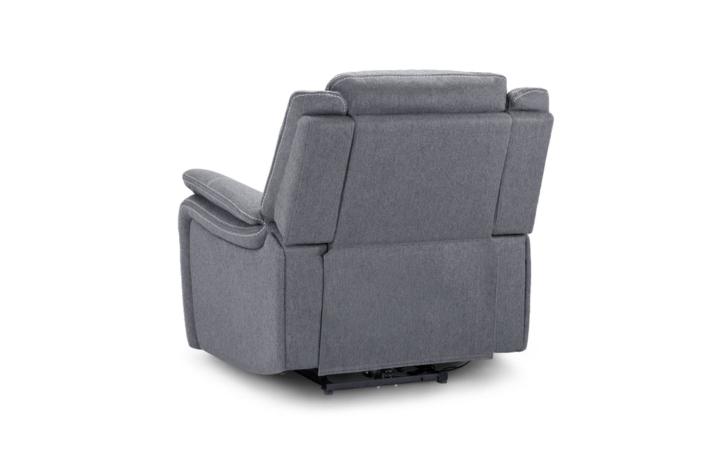 Jungle Electric Recliner Armchair Grey Fabric