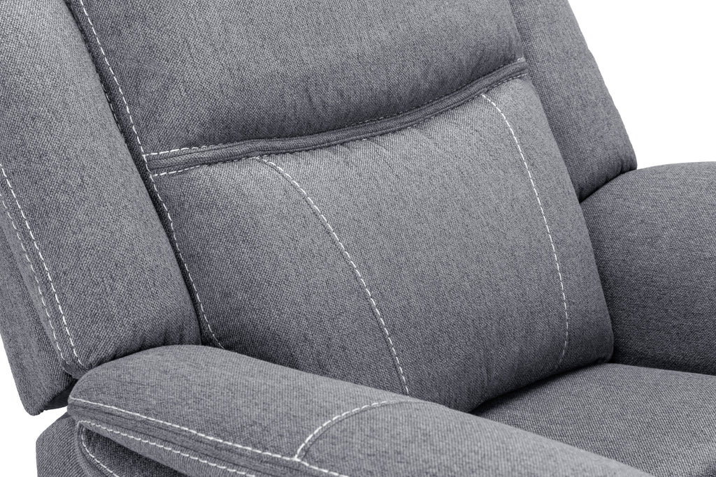 Jungle Electric Recliner Armchair Grey Fabric