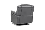 Jungle Electric Recliner Armchair Grey Leather - Sofa Sloth