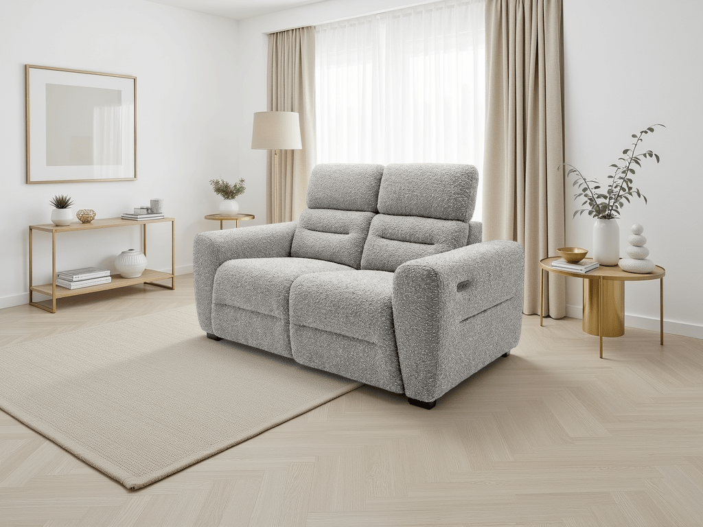 Retreat Electric Recliner Grey 2 Seater - Sofa Sloth
