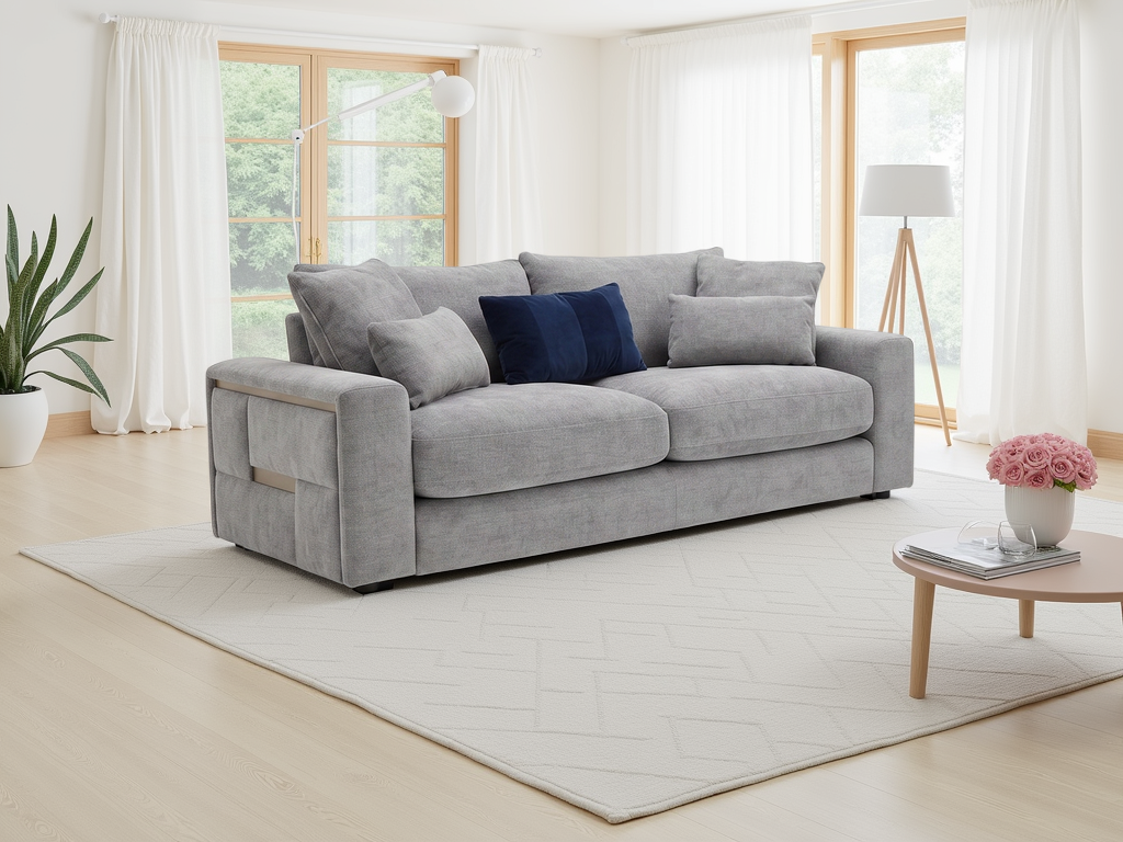 Lush Sofa Grey 3 Seater