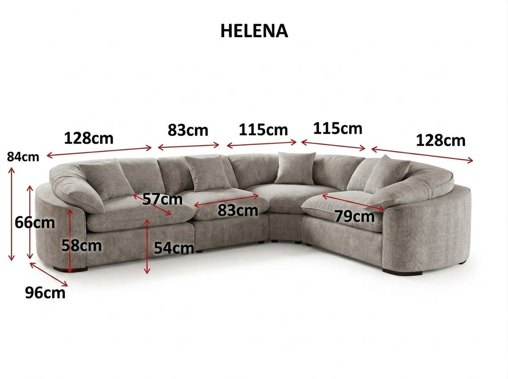Arc Modular Large Corner Grey - Sofa Sloth