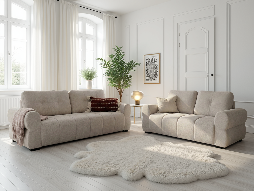 Serin Sofa Beige 3+2 Set