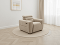 Retreat Electric Recliner Beige Armchair - Sofa Sloth