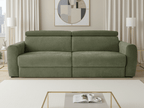 Canvas Electric Sofabed Green 3 Seater - Sofa Sloth