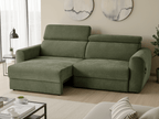 Canvas Electric Sofabed Green 3 Seater - Sofa Sloth