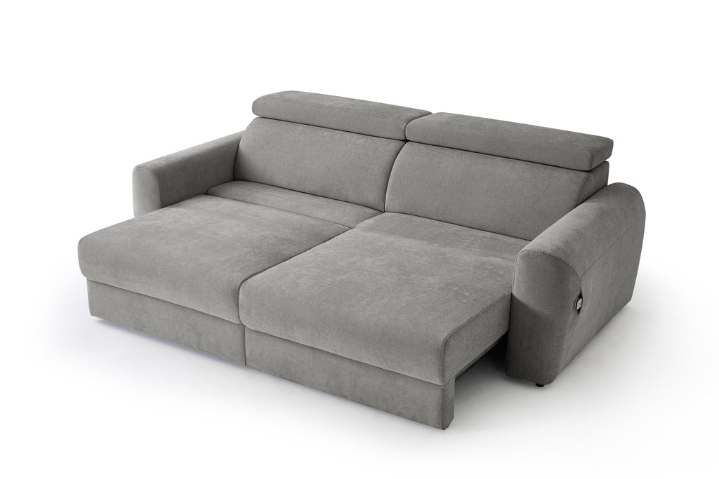 Canvas Electric Sofabed Grey 3 Seater - Sofa Sloth