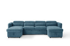 Dusk Sofabed Blue U Shape Corner - Sofa Sloth