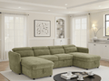 Dusk Sofabed Green U Shape Corner - Sofa Sloth