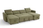 Dusk Sofabed Green U Shape Corner - Sofa Sloth