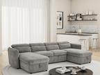 Dusk Sofabed Grey U Shape Corner - Sofa Sloth