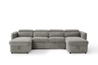 Dusk Sofabed Grey U Shape Corner - Sofa Sloth