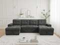 Serene Sofabed Grey U Shape Corner - Sofa Sloth