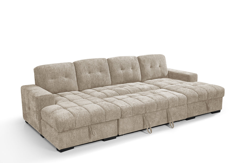 Serene Sofabed Beige U Shape Corner