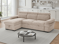 Huddle Sofabed Beige Universal Corner - Sofa Sloth