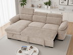 Huddle Sofabed Beige Universal Corner - Sofa Sloth