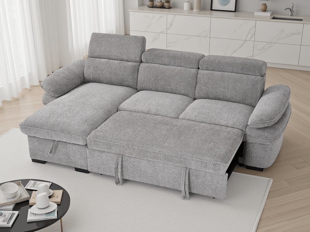 Huddle Sofabed Grey Universal Corner - Sofa Sloth