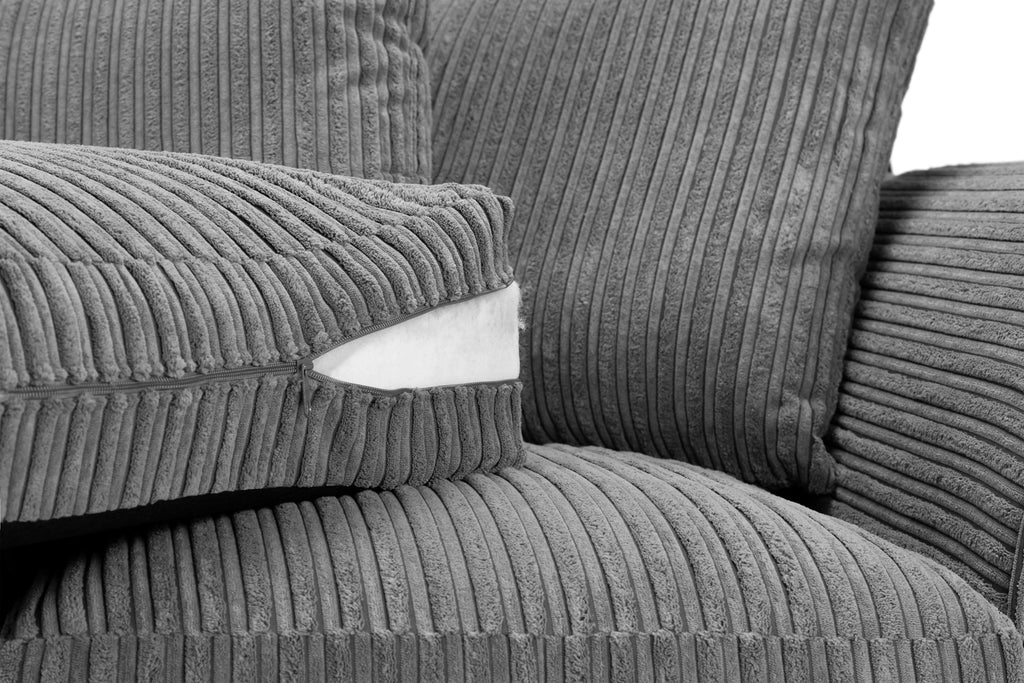 Leaf Jumbo Sofa Grey 3 Seater