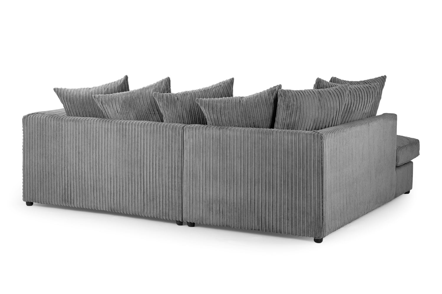Leaf Jumbo Sofa Grey Left Hand Facing Corner