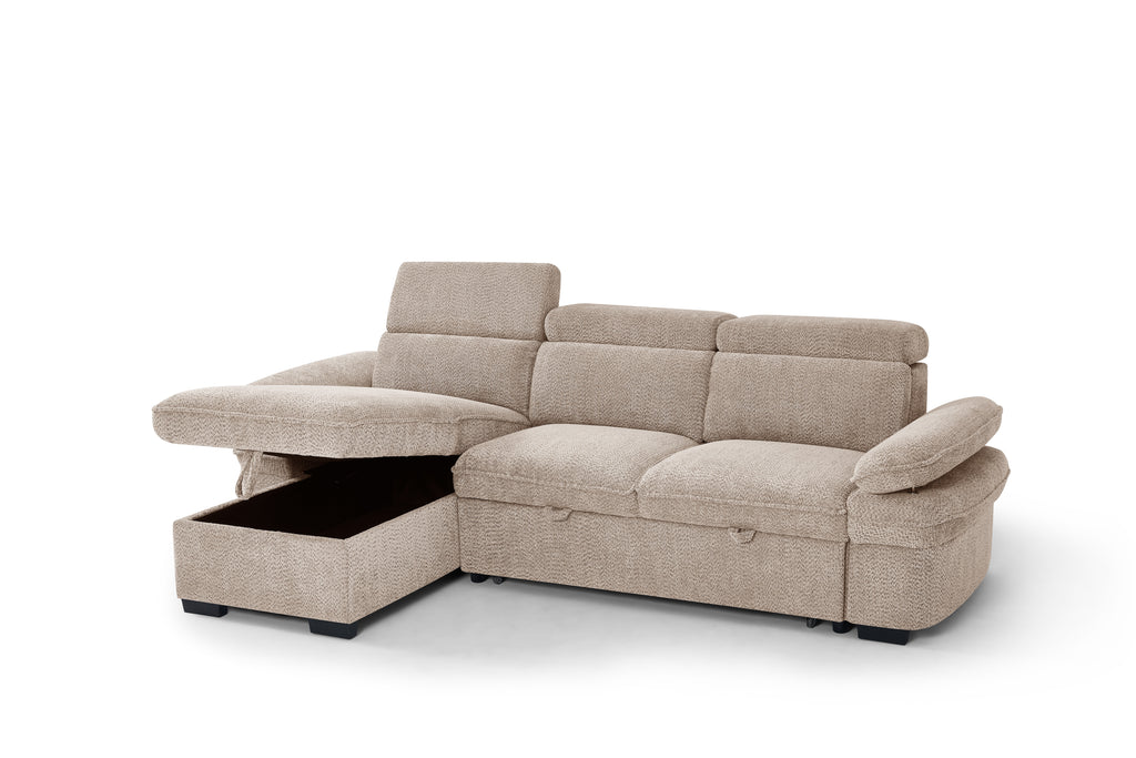Huddle Sofabed Beige Universal Corner - Sofa Sloth