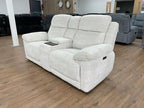 Savanna Electric Recliner Sofa Beige 2 Seater